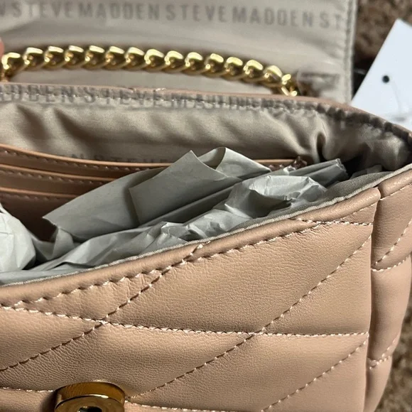 NWT Steve Madden Blush Quilted Crossbody Bag - Picture 5 of 9
